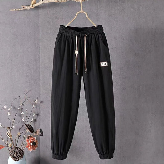 Women Sweatpants 2023 Spring Autumn New Baggy Fashion Jogger Drawstring Pants Loose Black Gray Trousers Female Sport Pants