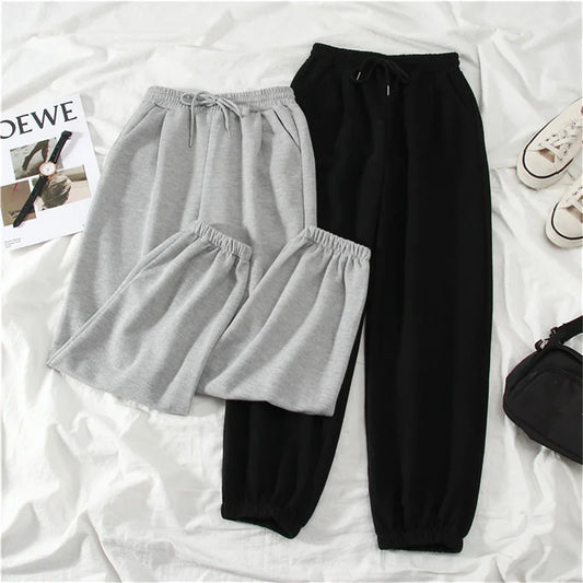 Women Solid Sweatpants Autumn Baggy Fashion Oversize Sports Pants Winter Joggers